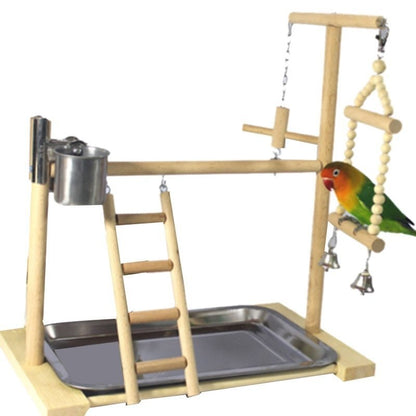 Wooden Small Cockatiel Floor Parrot Standing Stand - EliteMascotas