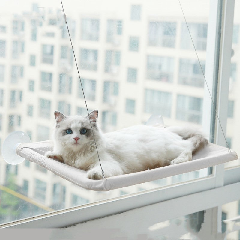 Luxury Window Cat Hammock – Cozy Suction-Cup Perch for Indoor Cats