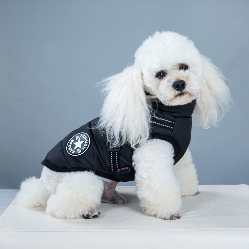 Waterproof Dog Clothes Winter Dog Coat With Harness Warm Pet Clothing Big Dog Jacket Chihuahua Labrador Coat Costume - EliteMascotas