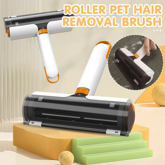 2-in-1 Reusable Pet Hair Removal Roller – Washable, Portable & Effortless Cleaning Tool