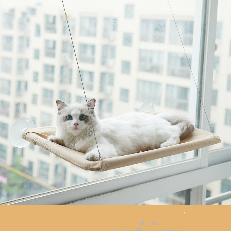 Luxury Window Cat Hammock – Cozy Suction-Cup Perch for Indoor Cats
