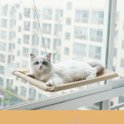 Luxury Window Cat Hammock – Cozy Suction-Cup Perch for Indoor Cats