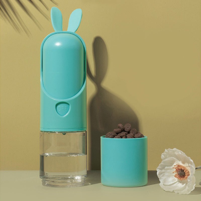 🍼 Botella Portátil 2 en 1 para Mascotas – Agua y Comida en Movimiento 🐕🌿 - EliteMascotas