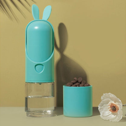 🍼 Botella Portátil 2 en 1 para Mascotas – Agua y Comida en Movimiento 🐕🌿 - EliteMascotas