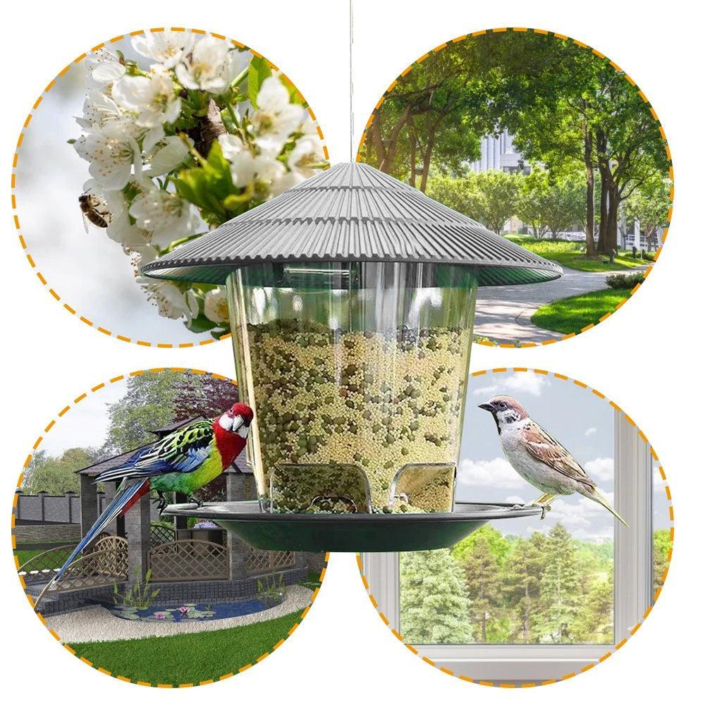 🌿 Alimentador Colgante para Aves de Jardín – Comedero Hexagonal para Pájaros, Ideal para Terraza, Balcón y Patio 🐦🌿 - EliteMascotas