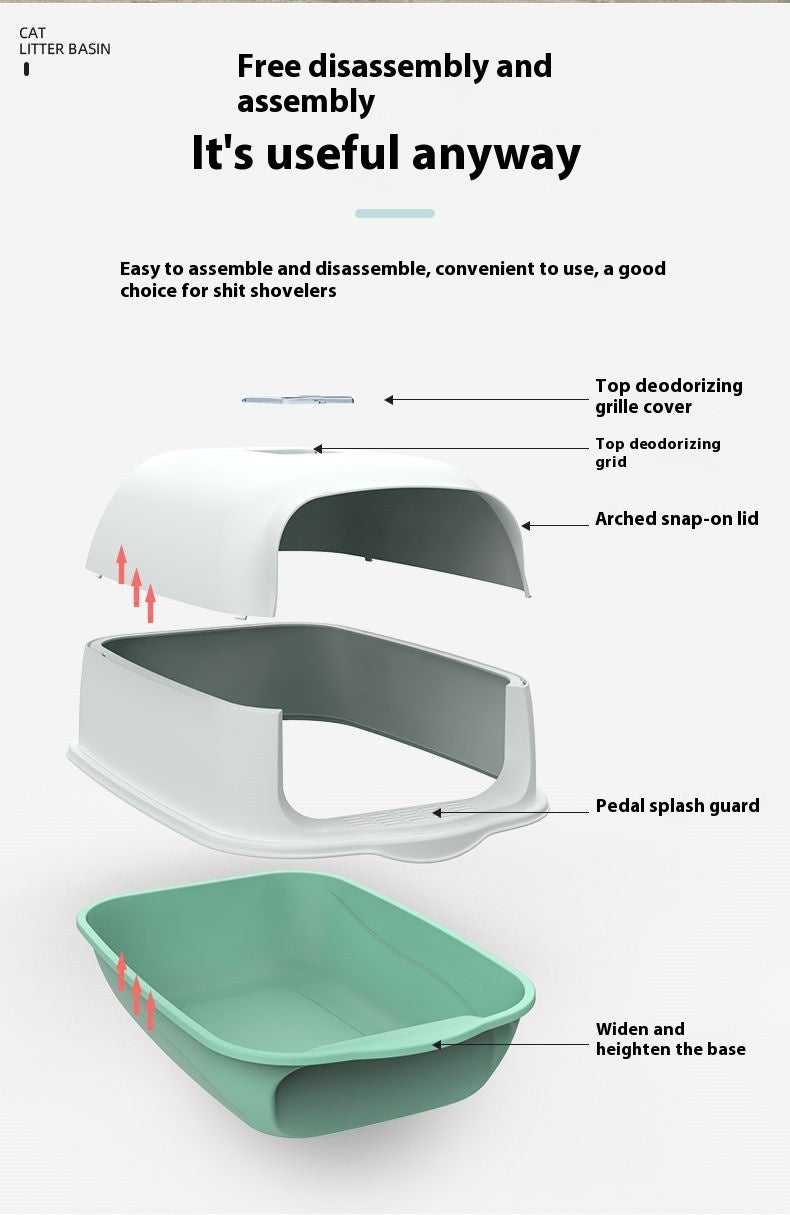 🌿 Baño Cerrado para Gatos – Higiene, Privacidad y Comodidad en un Solo Lugar 🐱🚪✨ - EliteMascotas