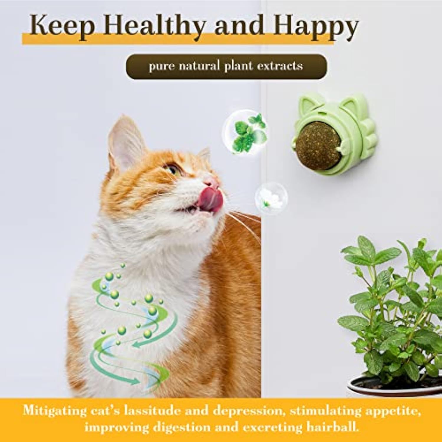🌿 Bolas de Catnip Adhesivas para Gatos – Diversión, Salud y Bienestar en Cada Lamida 🐱🌿✨ - EliteMascotas
