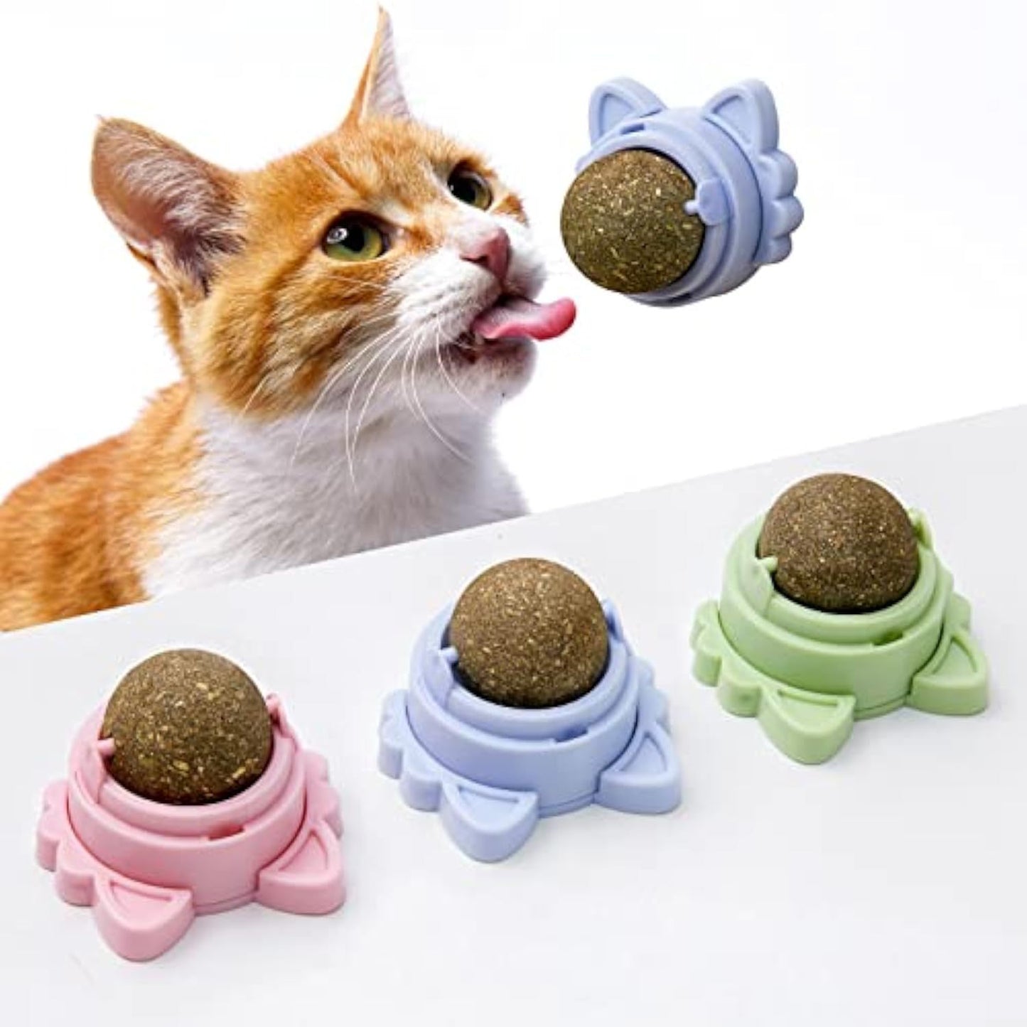 🌿 Bolas de Catnip Adhesivas para Gatos – Diversión, Salud y Bienestar en Cada Lamida 🐱🌿✨ - EliteMascotas