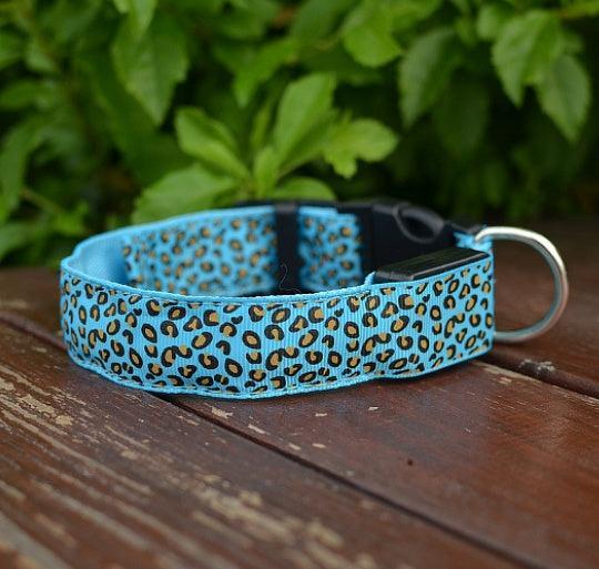 Collar LED de Leopardo para Seguridad Nocturna 🐾🌙 - EliteMascotas