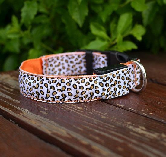 Collar LED de Leopardo para Seguridad Nocturna 🐾🌙 - EliteMascotas