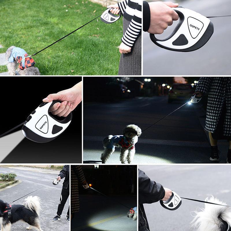 Correa Retráctil LED Automática para Paseos Seguros – Visibilidad y Control en Cada Aventura Nocturna 🌟🐕 - EliteMascotas