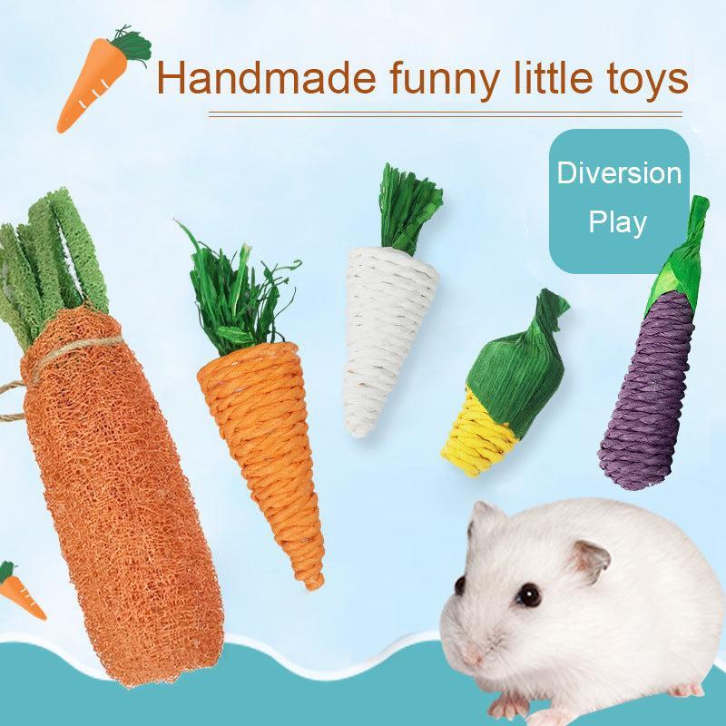Juguete Zanahoria para Hámsters y Conejos – Diversión natural para dientes sanos 🥕🐹🐰 - EliteMascotas