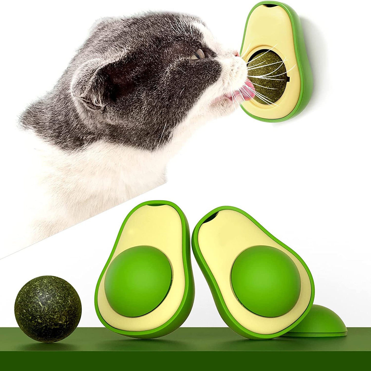 🌿 Juguete de Catnip en Forma de Aguacate para Gatos – Diversión Irresistible y Saludable para tu Felino 🥑🐱✨ - EliteMascotas