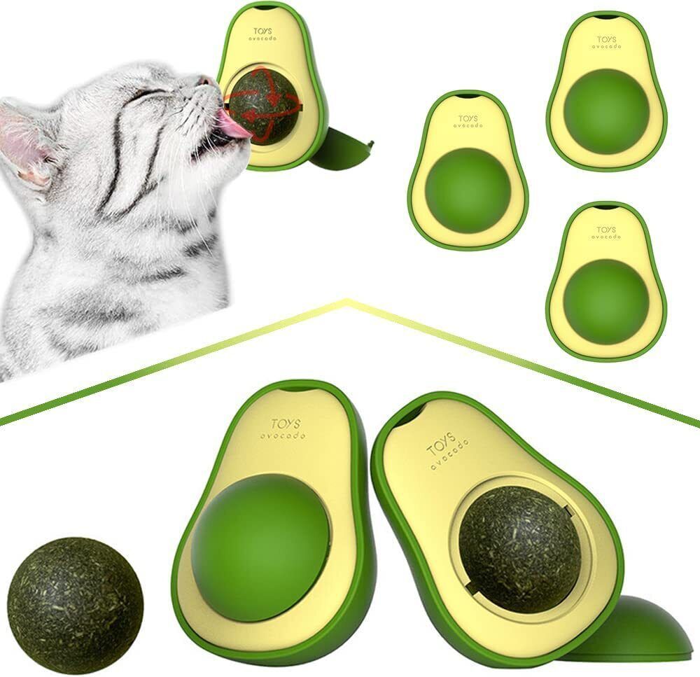 🌿 Juguete de Catnip en Forma de Aguacate para Gatos – Diversión Irresistible y Saludable para tu Felino 🥑🐱✨ - EliteMascotas