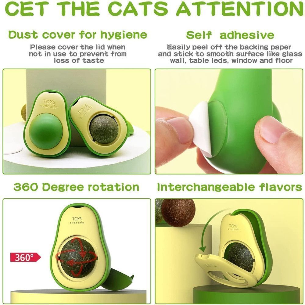 🌿 Juguete de Catnip en Forma de Aguacate para Gatos – Diversión Irresistible y Saludable para tu Felino 🥑🐱✨ - EliteMascotas