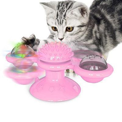 Molino Giratorio Multifunción para Gatos Felices – Diversión, salud y juego en cada giro 🐾🧠🪶 - EliteMascotas