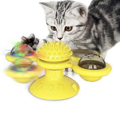 Molino Giratorio Multifunción para Gatos Felices – Diversión, salud y juego en cada giro 🐾🧠🪶 - EliteMascotas
