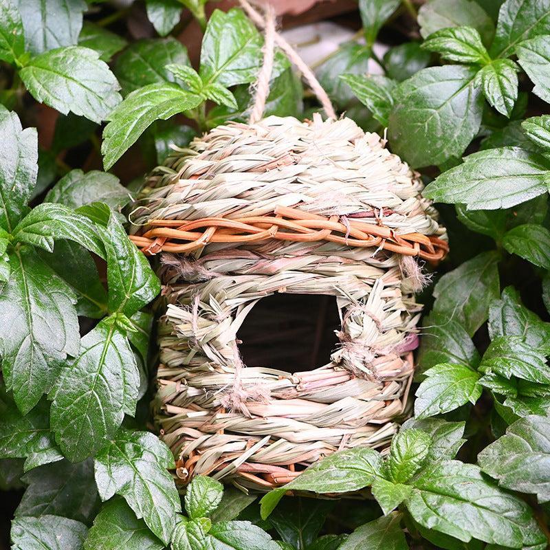 🌿 Nido de Paja Creativo para Aves – Refugio Natural y Artesanal para Pájaros Pequeños y Medianos 🐦🍃 - EliteMascotas