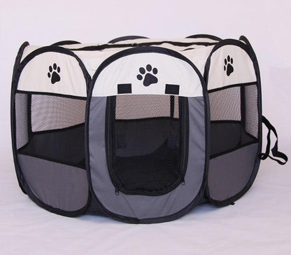 🌿 Parque Plegable Impermeable para Perros y Gatos – Seguridad y Comodidad en Cualquier Lugar 🐾🏕️☀️ - EliteMascotas