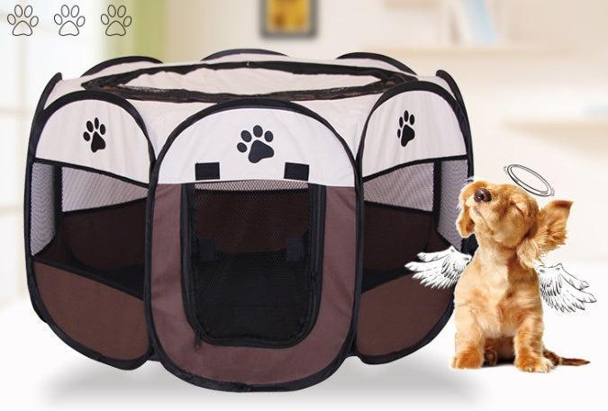 🌿 Parque Plegable Impermeable para Perros y Gatos – Seguridad y Comodidad en Cualquier Lugar 🐾🏕️☀️ - EliteMascotas
