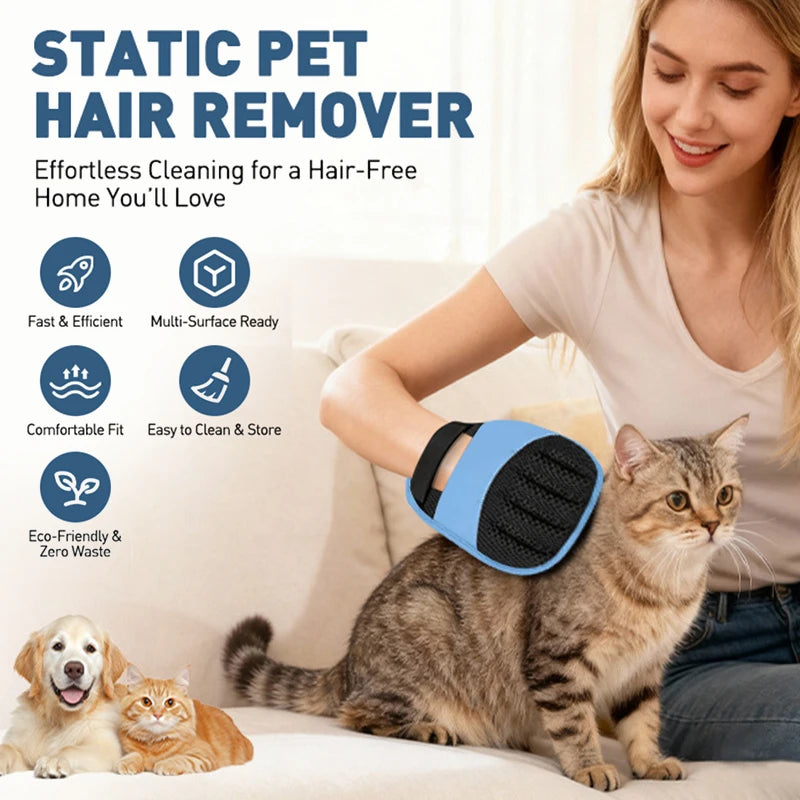 2026 Eco‑Premium Pet Hair Removal Glove | Anti‑Static Double‑Sided Edition – Gentle, Reusable & Pet‑Approved 💙