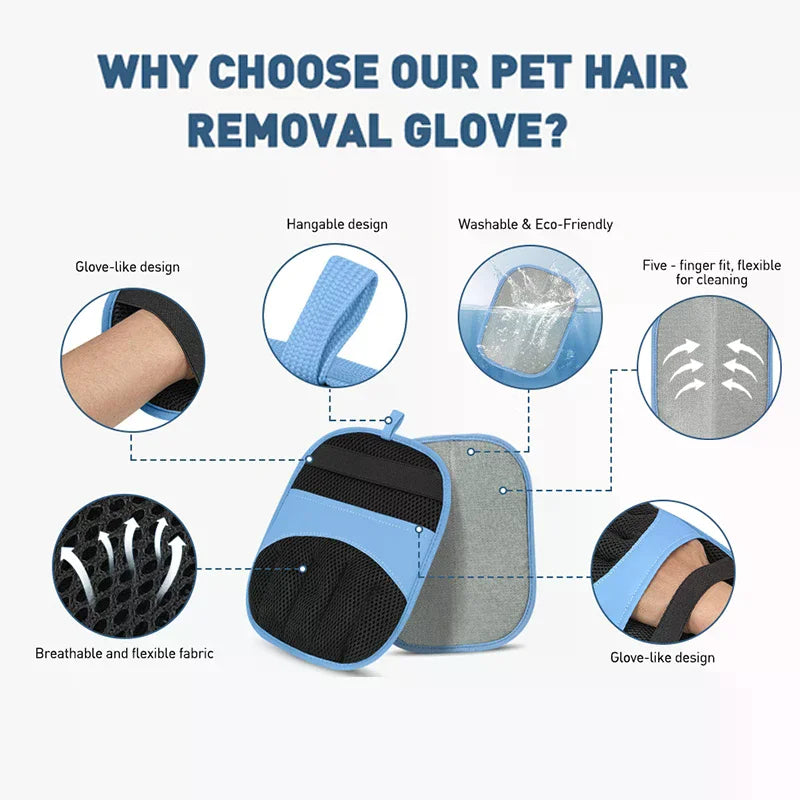 2026 Eco‑Premium Pet Hair Removal Glove | Anti‑Static Double‑Sided Edition – Gentle, Reusable & Pet‑Approved 💙