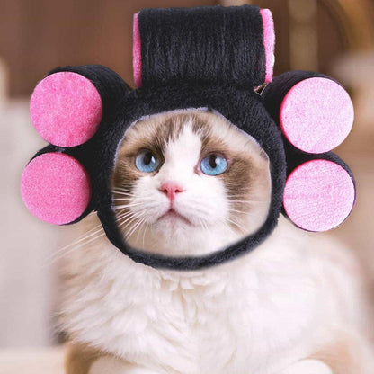 🌿Sombrero para Mascotas con Pelo Rizado - Divertido para Gatos 🐱🎩✨ – ¡Dale a tu gato un look inolvidable! - EliteMascotas