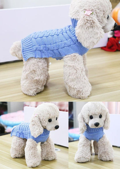 Suéter de Cachemira con Cuerda Retorcida para Mascotas: Estilo y Calidez 🧣🐾 - EliteMascotas