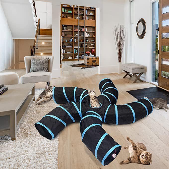 Túnel 3 - Vías Árbol para Gatos Activos – Aventura, juego y diseño natural en un solo túnel 🌿🐾 - EliteMascotas