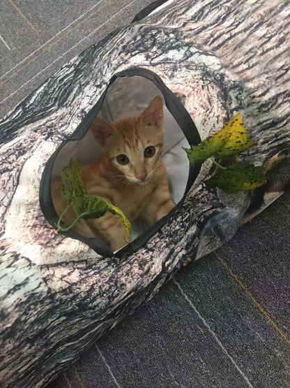Túnel 3 - Vías Árbol para Gatos Activos – Aventura, juego y diseño natural en un solo túnel 🌿🐾 - EliteMascotas