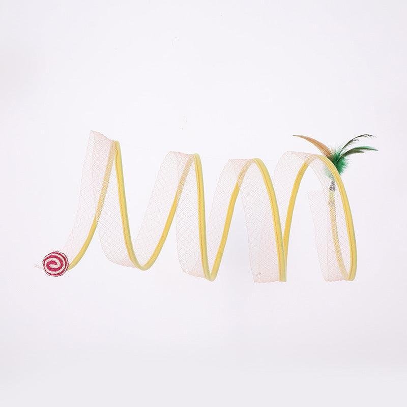 Túnel Plegable Para Gatos Con Ratón Interactivo – Diversión, ejercicio y caza en cada rincón 🐾🧶🐭 - EliteMascotas