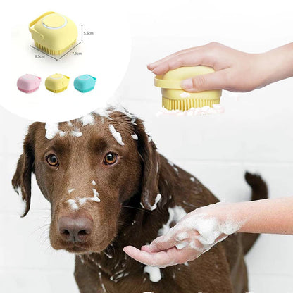 Pet Bath & Massage Brush 🛁🐾 | Deep Cleaning, Anti-Shedding, and Soft Coat