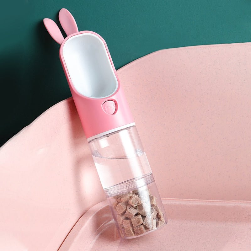 🍼 Botella Portátil 2 en 1 para Mascotas – Agua y Comida en Movimiento 🐕🌿 - EliteMascotas