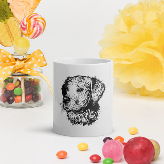 ☕ Taza Blanca Brillante – Ideal para tu Rutina Diaria - EliteMascotas