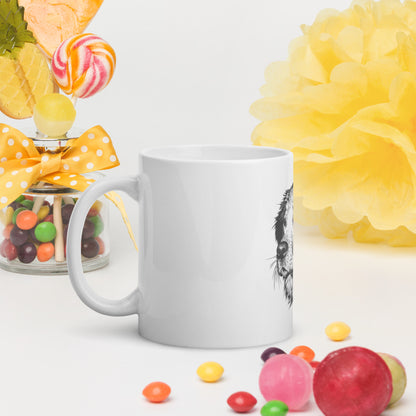 ☕ Taza Blanca Brillante – Ideal para tu Rutina Diaria - EliteMascotas