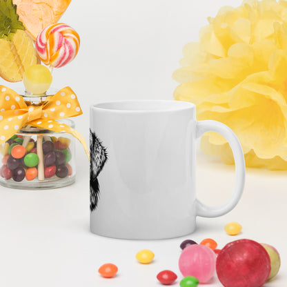 ☕ Taza Blanca Brillante – Ideal para tu Rutina Diaria - EliteMascotas